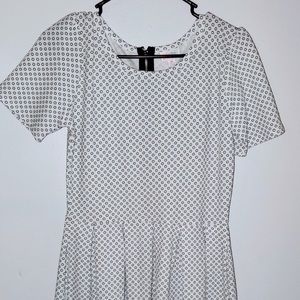 Lularoe white and black Polk-a-dot dress